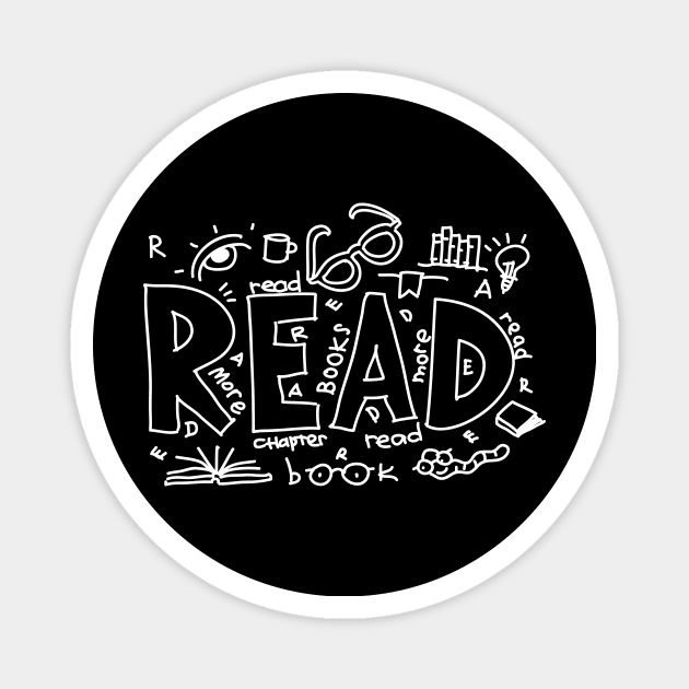 Read More Books Doodle Magnet by Gorskiy